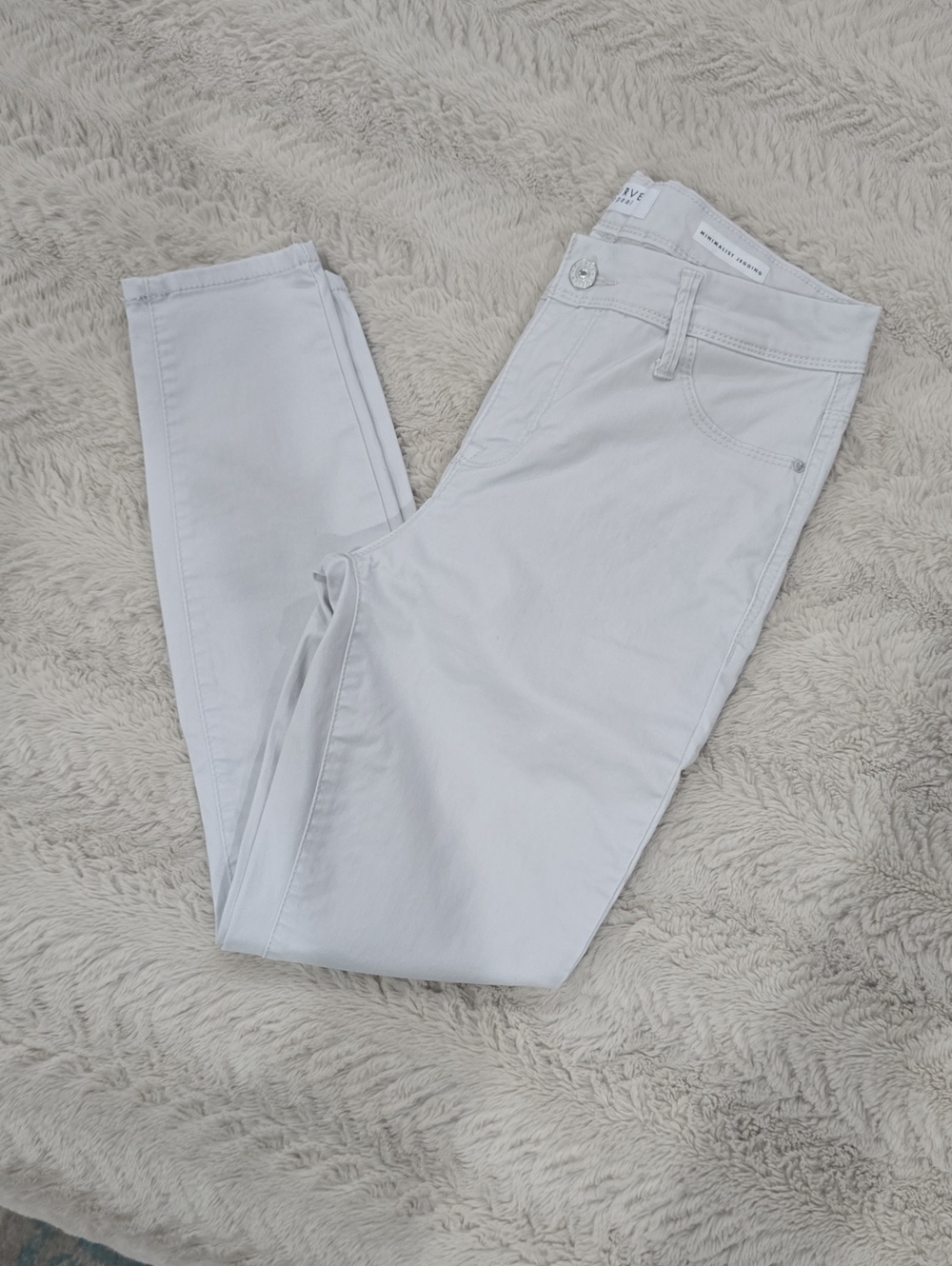 Light Gray Slim Crop Pants